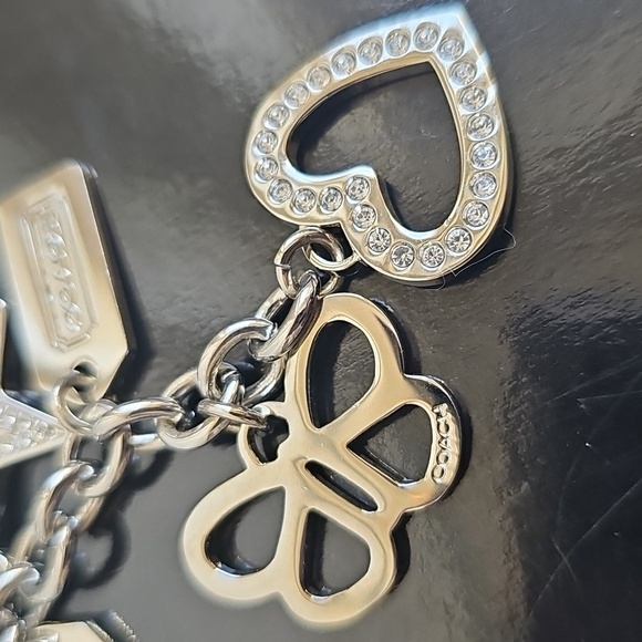 Coach NWOT Silver Keychain with Heart, Star, and Butterfly Charms - Picture 4 of 7